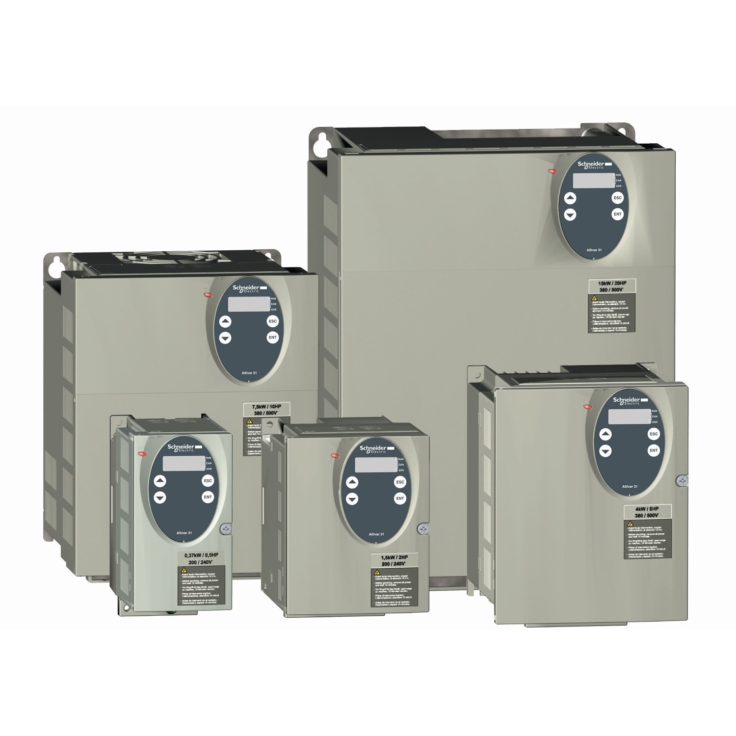 variable speed drive ATV31 - 4kW - 240V 3-phase supply - IP20